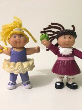 Vtg Cabbage Patch Kid Doll PVC 3 Inch Mini Figure Girl CPK